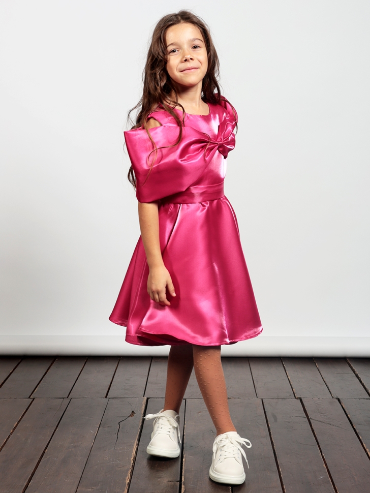 Платье для девочки нарядное БУШОН ST310, цвет фуксия 