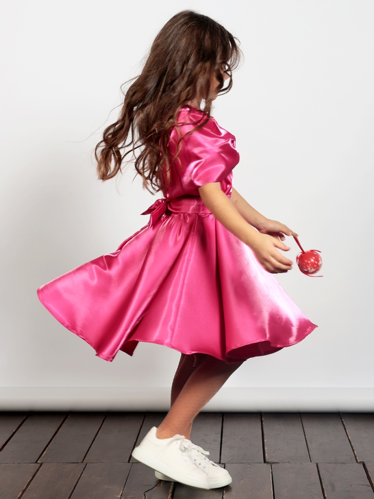 Платье для девочки нарядное БУШОН ST310, цвет фуксия 