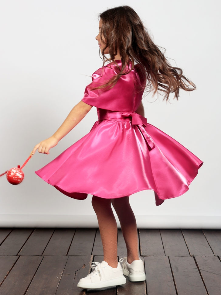 Платье для девочки нарядное БУШОН ST310, цвет фуксия 