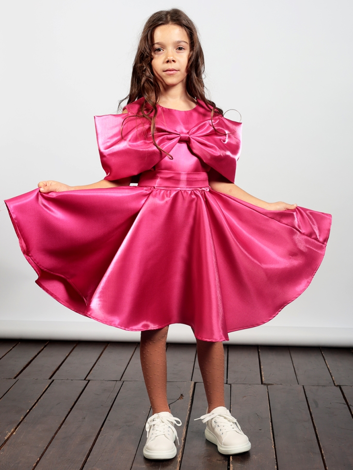 Платье для девочки нарядное БУШОН ST310, цвет фуксия 