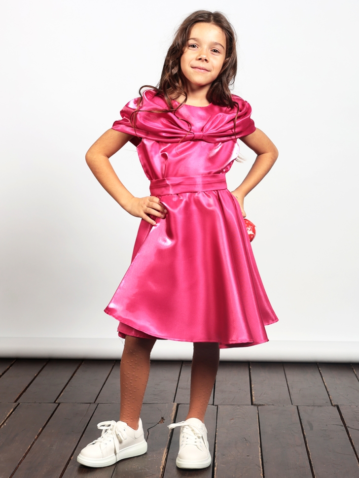 Платье для девочки нарядное БУШОН ST310, цвет фуксия 