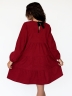 Платье для девочки вельветовое БУШОН ST76, на осень-зиму,  цвет бордовый 