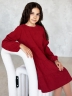 Платье для девочки вельветовое БУШОН ST76, на осень-зиму,  цвет бордовый 