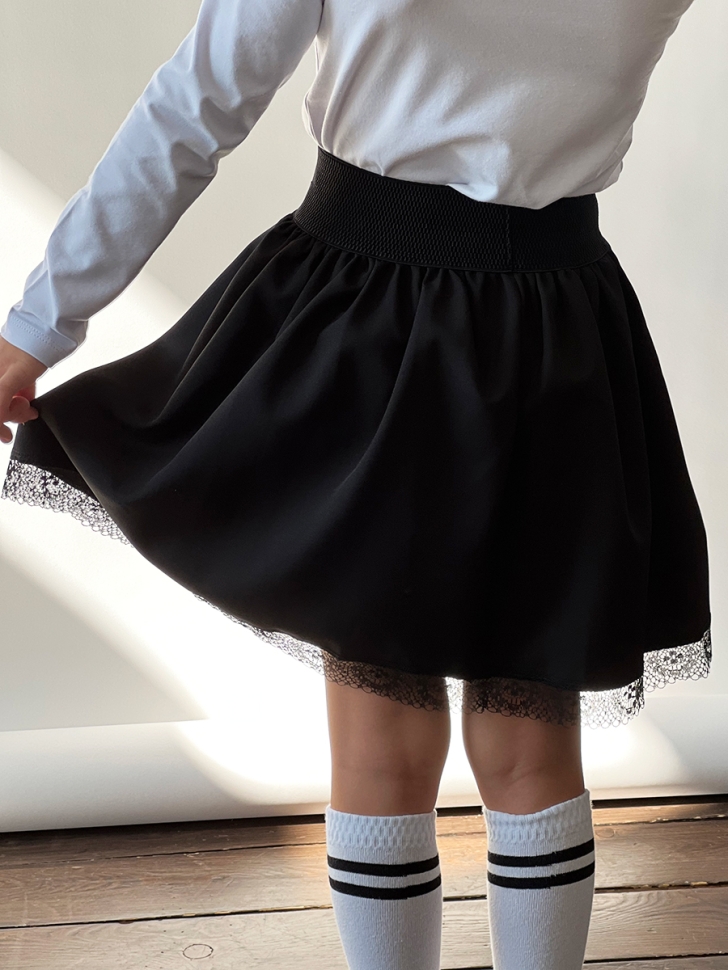 Юбка для девочек школьная БУШОН, модель SK90, цвет черный 