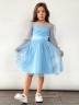 Платье для девочки нарядное БУШОН ST58, отделка фатин, цвет голубой