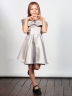 Платье для девочки нарядное БУШОН ST310, цвет серый жемчуг 