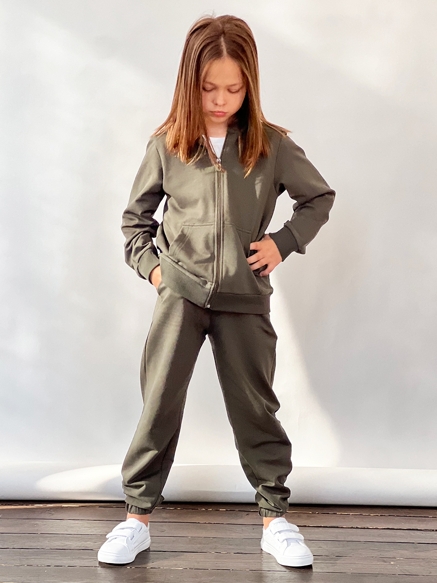 Спортивный костюм для девочки БУШОН SP20, цвет хаки 