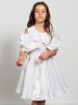 Платье для девочки нарядное БУШОН ST310, цвет белый 