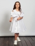 Платье для девочки нарядное БУШОН ST310, цвет белый 