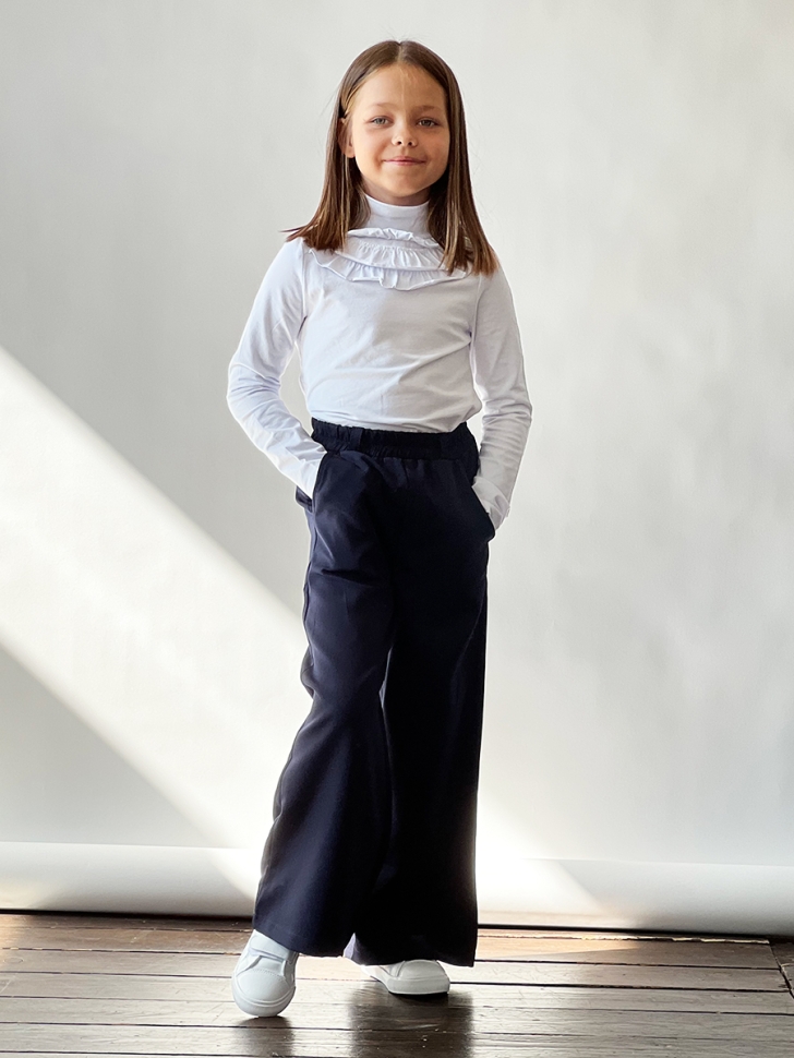 Брюки для девочек БУШОН SK88, цвет темно-синий 