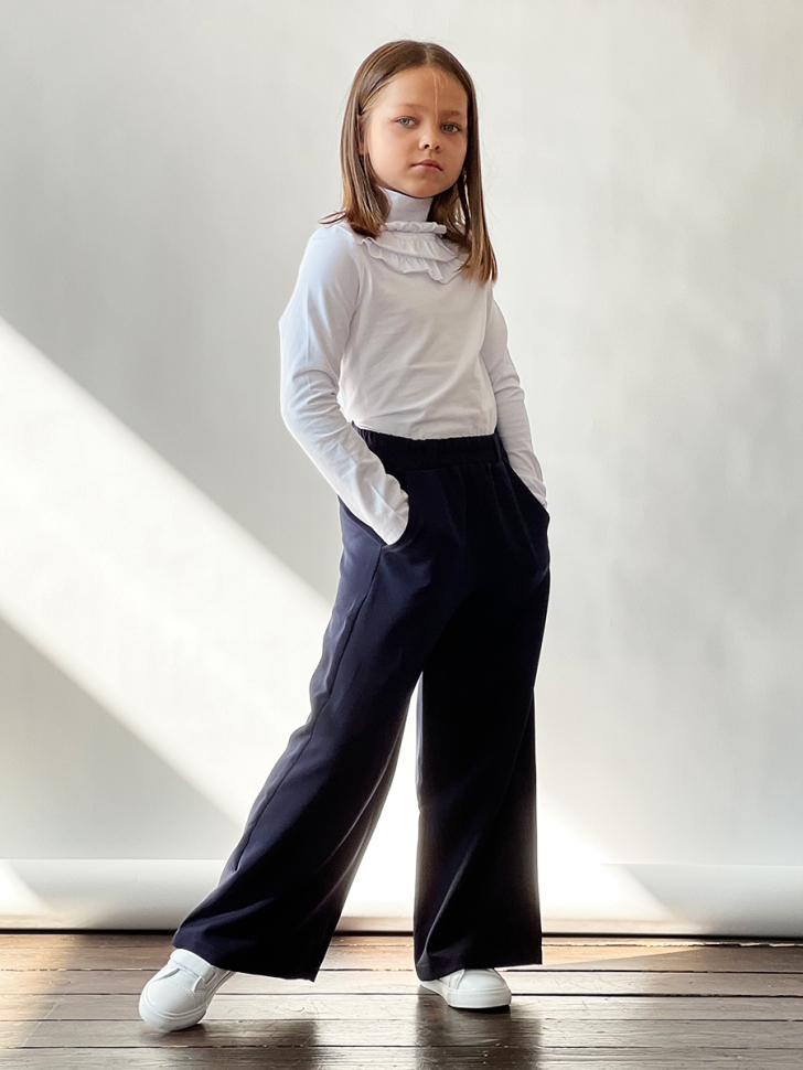 Брюки для девочек БУШОН SK88, цвет темно-синий 