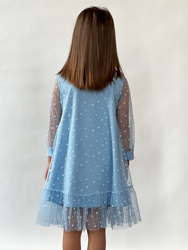 Платье для девочки нарядное БУШОН ST53, цвет голубой