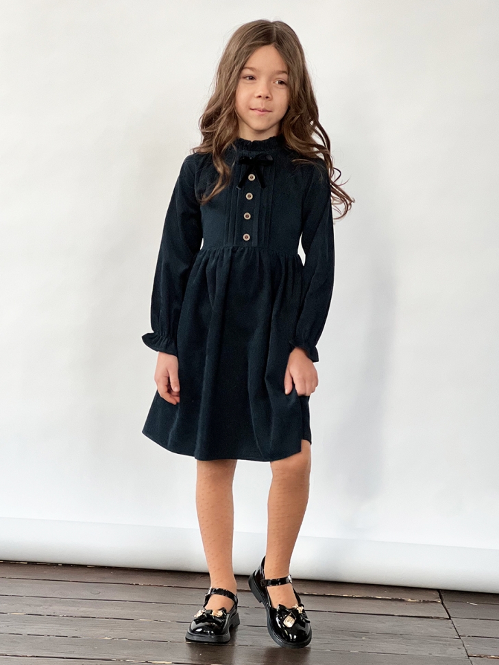 Платье для девочки нарядное БУШОН ST75, цвет темно-изумрудный 