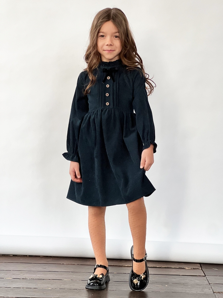 Платье для девочки нарядное БУШОН ST75, цвет темно-изумрудный 