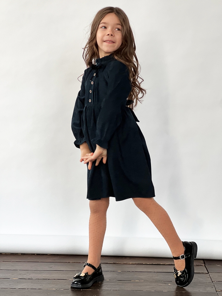 Платье для девочки нарядное БУШОН ST75, цвет темно-изумрудный 