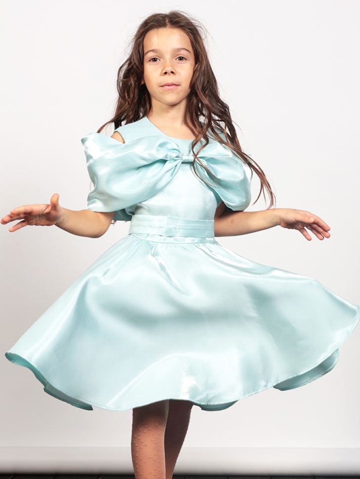 Платье для девочки нарядное БУШОН ST310, цвет голубой 