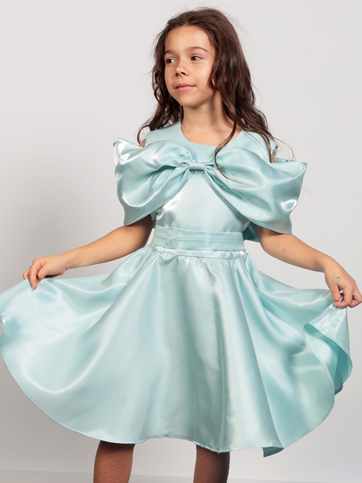 Платье для девочки нарядное БУШОН ST310, цвет голубой 