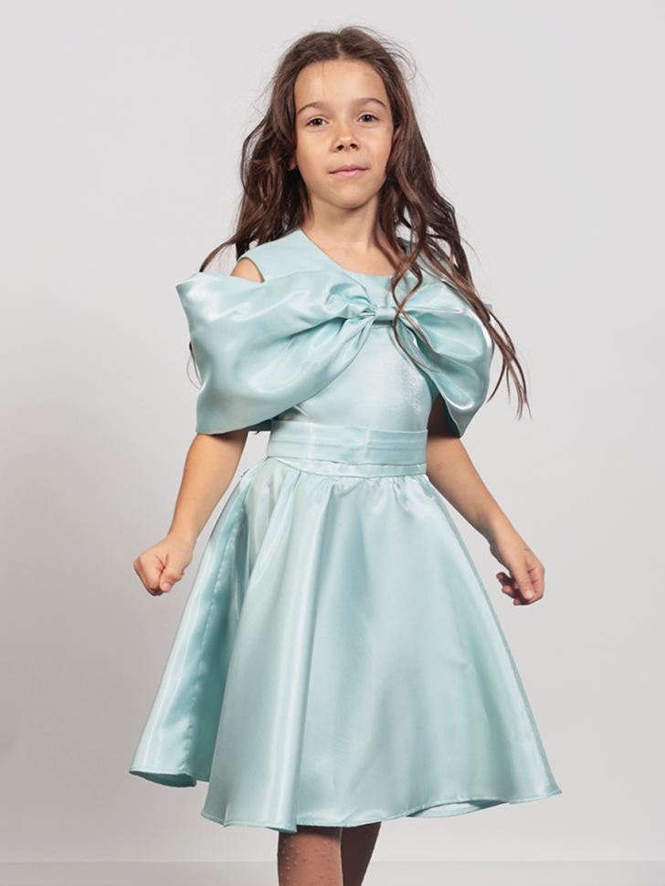Платье для девочки нарядное БУШОН ST310, цвет голубой 