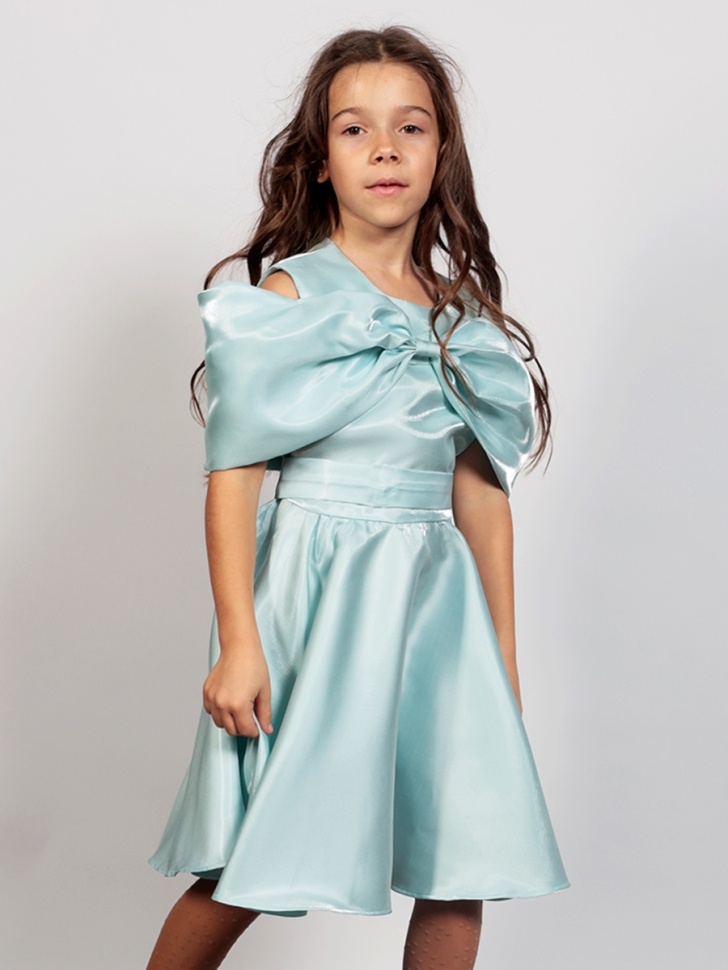 Платье для девочки нарядное БУШОН ST310, цвет голубой 