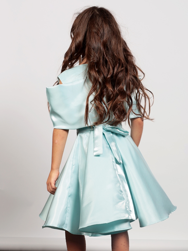 Платье для девочки нарядное БУШОН ST310, цвет голубой 