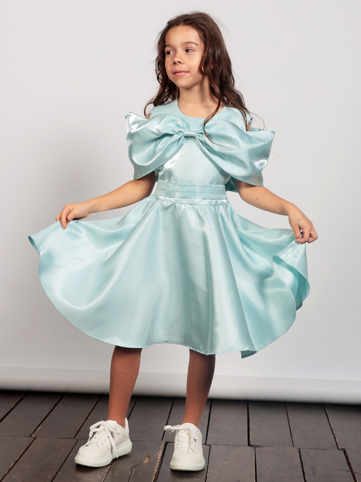 Платье для девочки нарядное БУШОН ST310, цвет голубой 