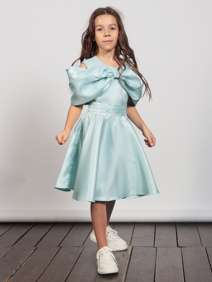Платье для девочки нарядное БУШОН ST310, цвет голубой 