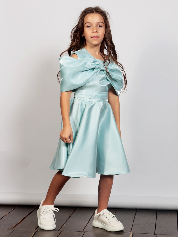 Платье для девочки нарядное БУШОН ST310, цвет голубой 