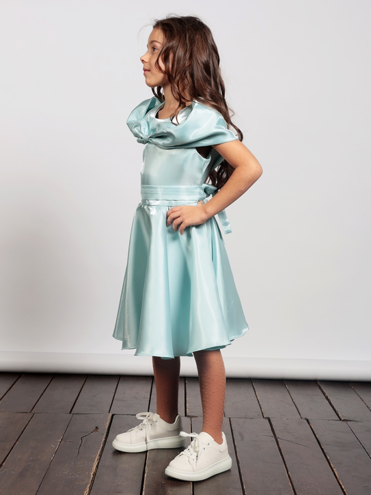 Платье для девочки нарядное БУШОН ST310, цвет голубой 