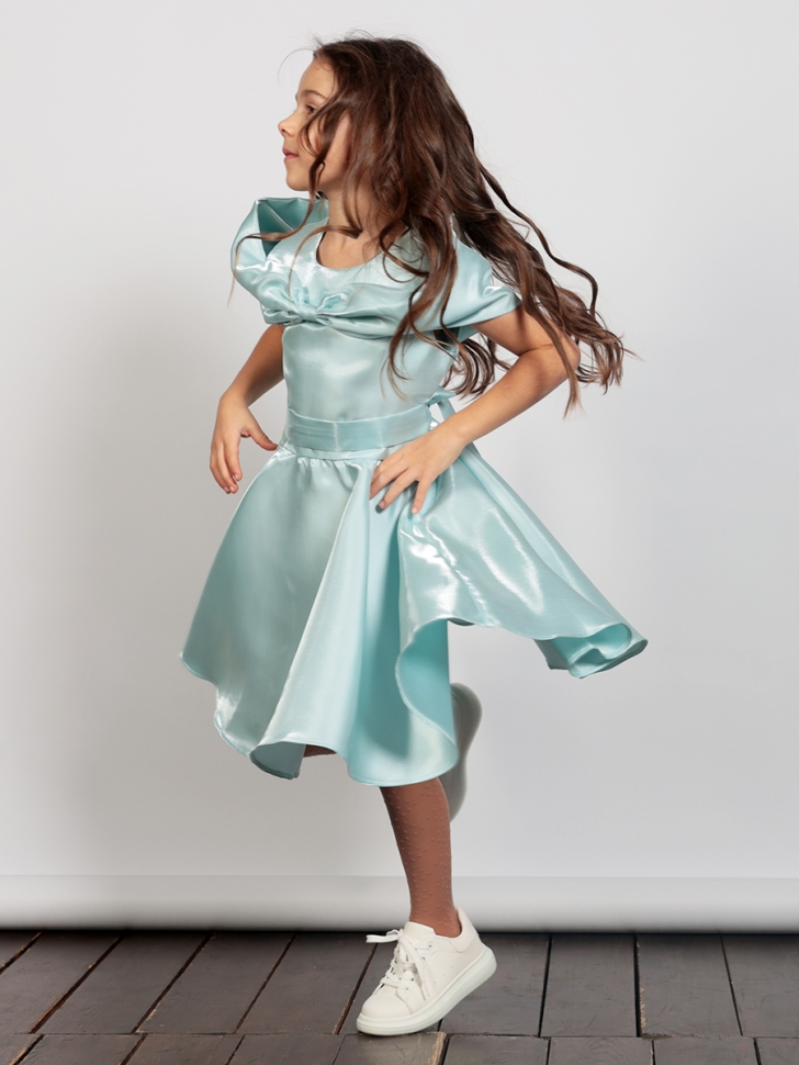 Платье для девочки нарядное БУШОН ST310, цвет голубой 