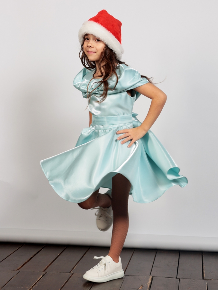 Платье для девочки нарядное БУШОН ST310, цвет голубой 