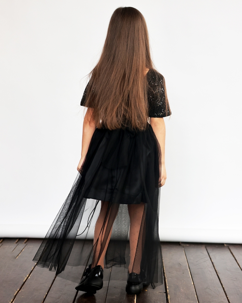 Платье для девочки нарядное БУШОН ST540, цвет черный 