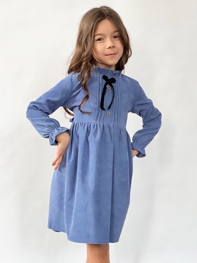 Платье для девочки нарядное БУШОН ST75, цвет джинс