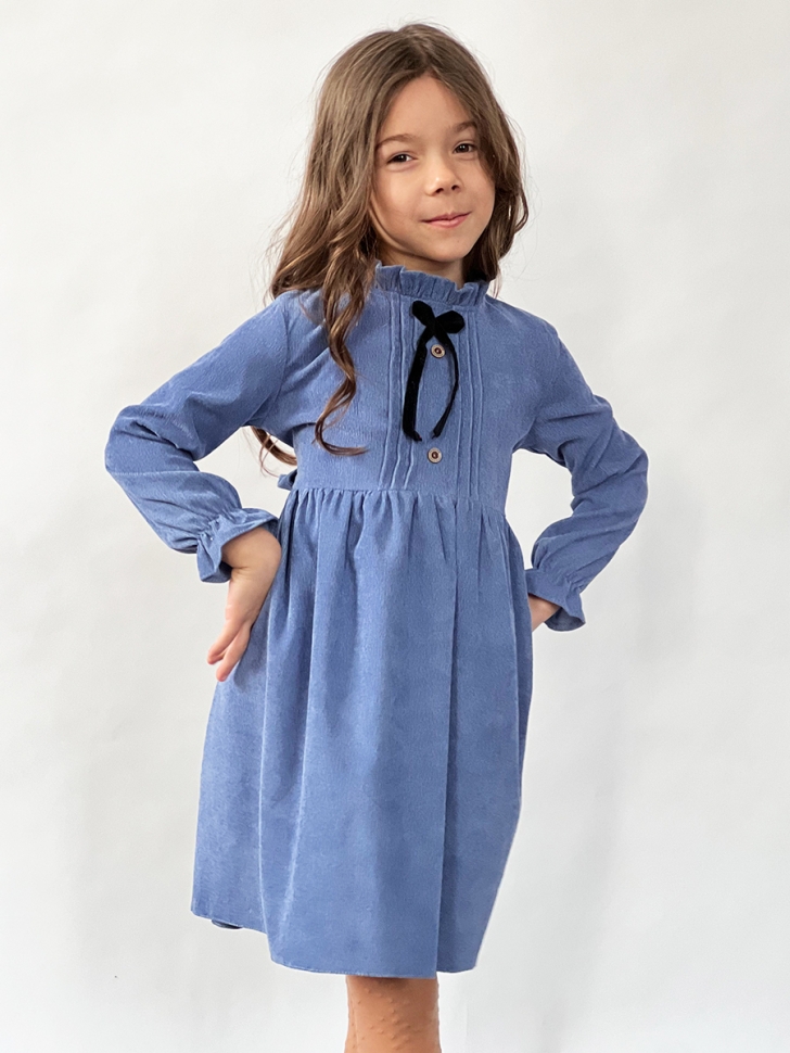 Платье для девочки нарядное БУШОН ST75, цвет джинс 