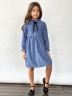 Платье для девочки нарядное БУШОН ST75, цвет джинс 