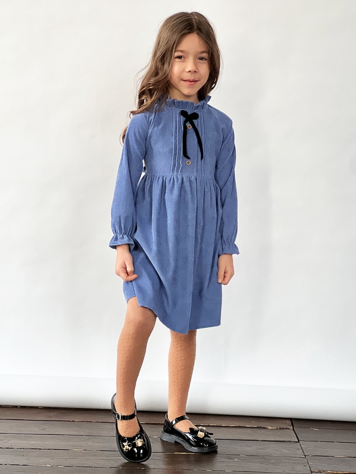 Платье для девочки нарядное БУШОН ST75, цвет джинс 