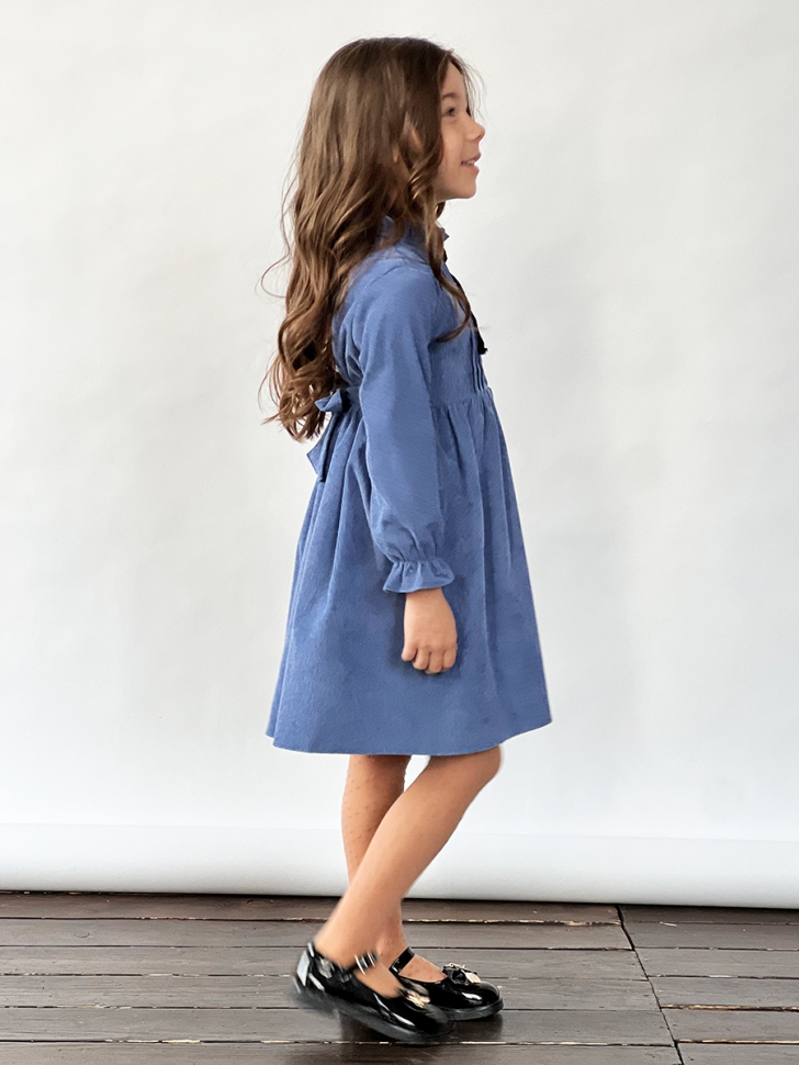 Платье для девочки нарядное БУШОН ST75, цвет джинс 