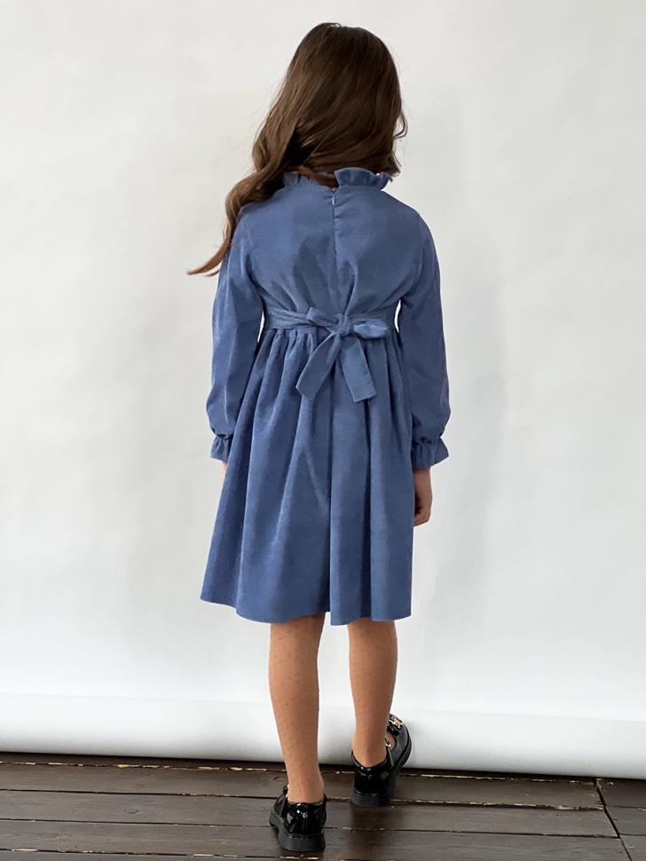 Платье для девочки нарядное БУШОН ST75, цвет джинс 