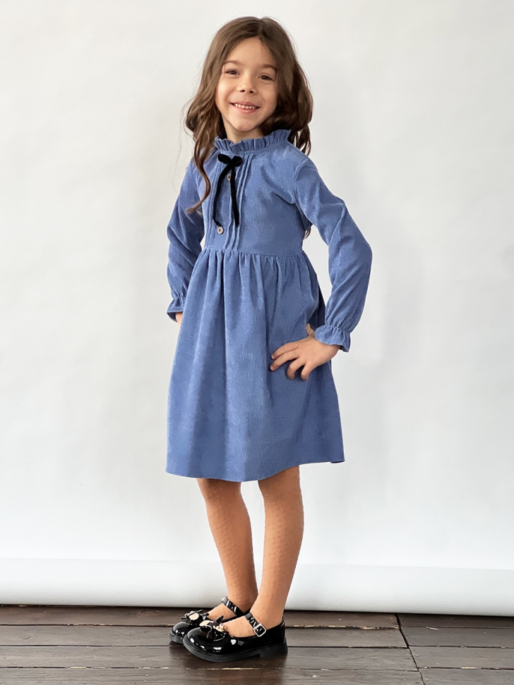 Платье для девочки нарядное БУШОН ST75, цвет джинс 