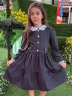 Платье для девочки школьное БУШОН SK12, цвет графит