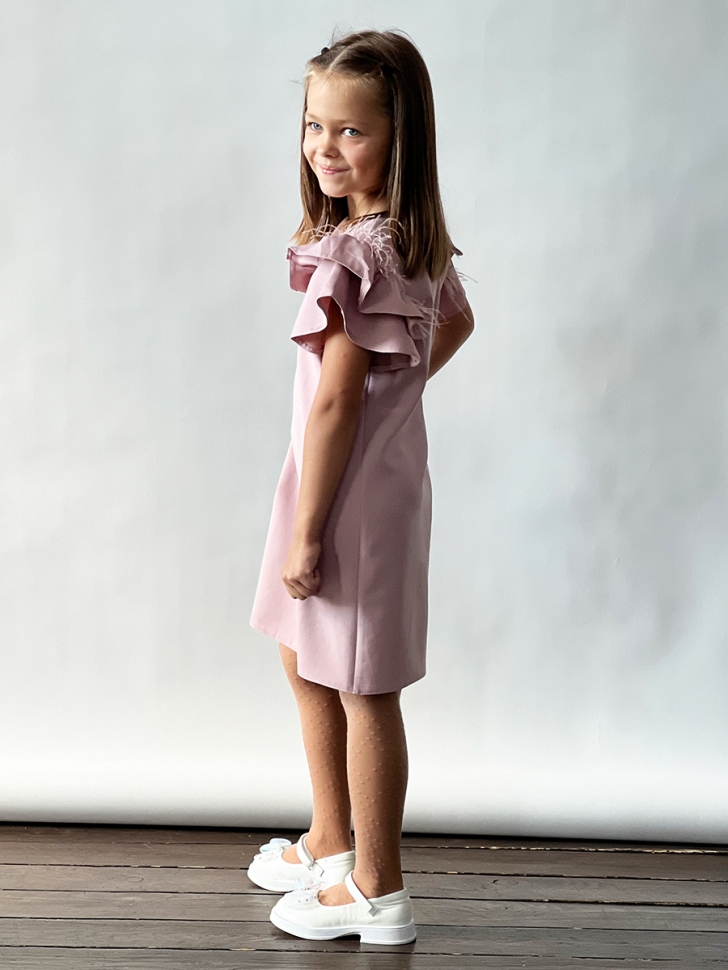 Платье для девочки нарядное БУШОН ST5410, цвет пудровый 