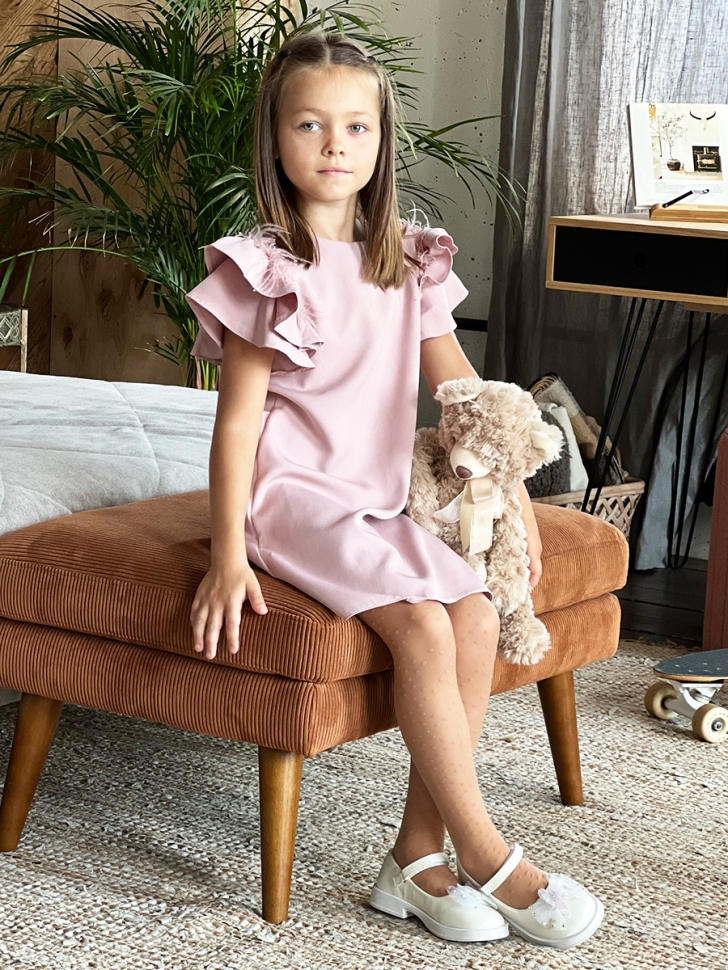 Платье для девочки нарядное БУШОН ST5410, цвет пудровый 