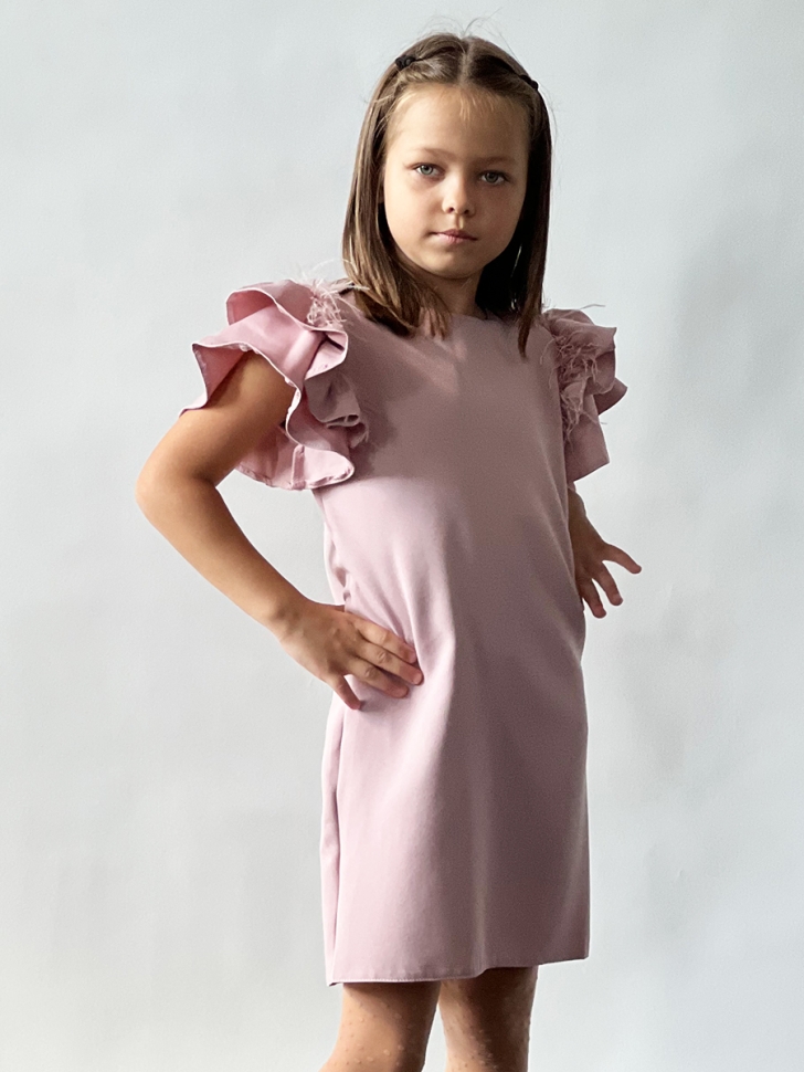 Платье для девочки нарядное БУШОН ST5410, цвет пудровый 