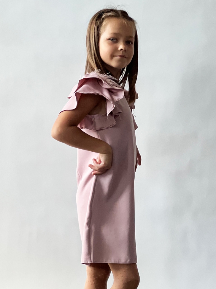 Платье для девочки нарядное БУШОН ST5410, цвет пудровый 