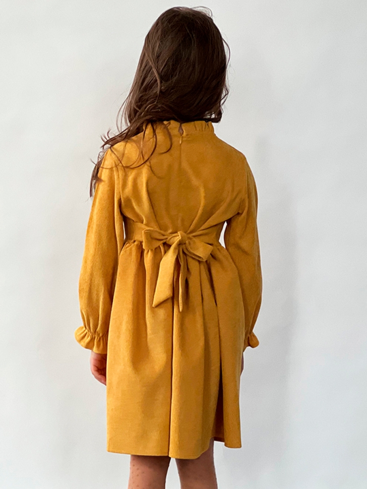 Платье для девочки нарядное БУШОН ST75, цвет горчичный