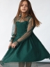 Платье для девочки нарядное БУШОН ST77, цвет изумрудный