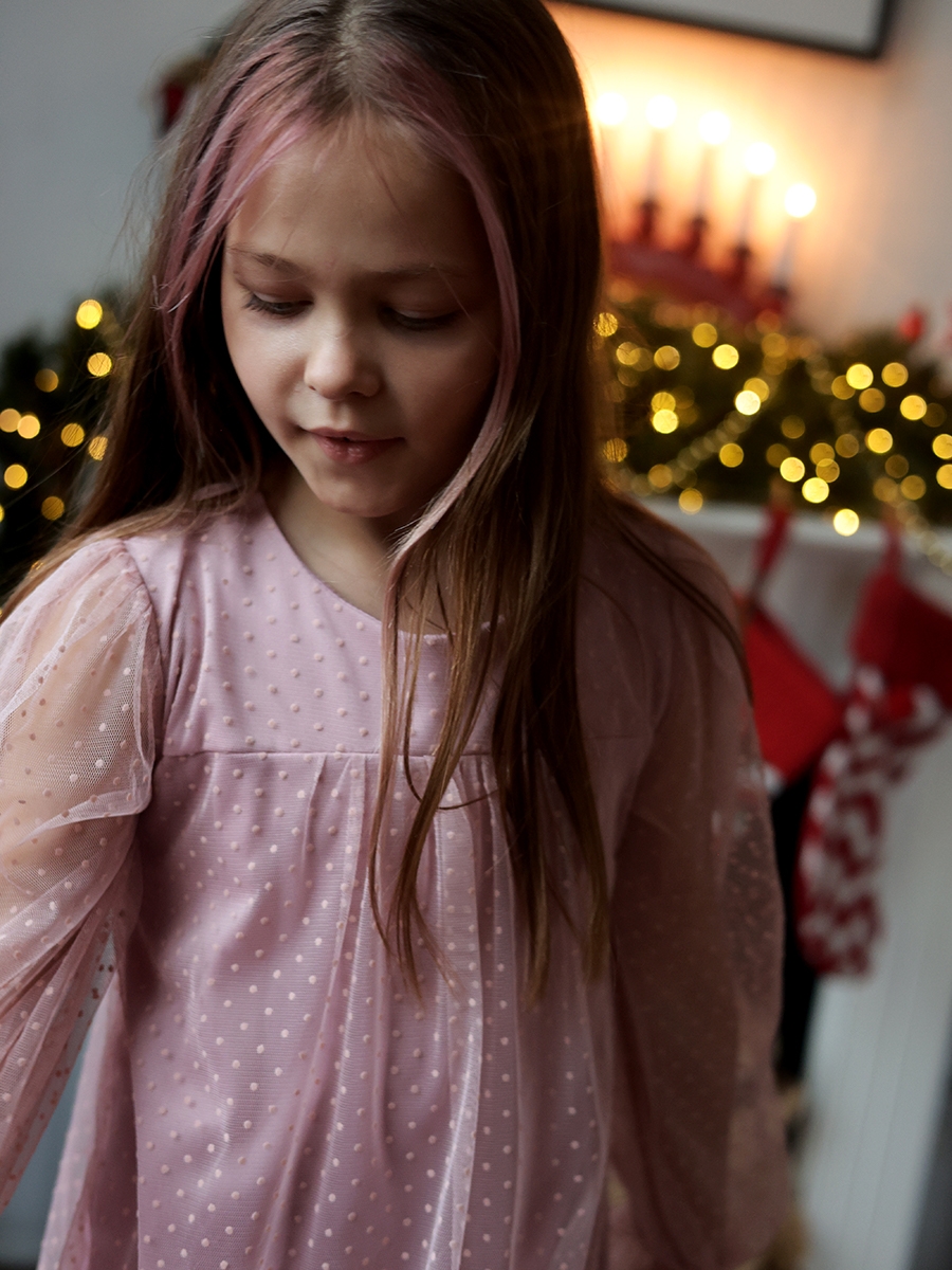 Платье для девочки нарядное БУШОН ST56, цвет пудровый 