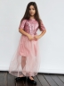 Платье для девочки нарядное БУШОН ST540, цвет пудровый/розовый 