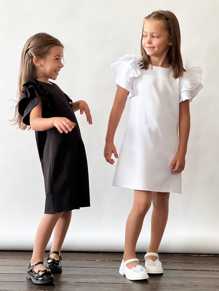 Платье для девочки нарядное БУШОН ST5410, цвет белый 