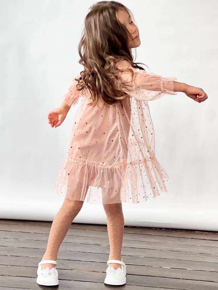 Платье для девочки нарядное БУШОН ST53, цвет пыльная роза 