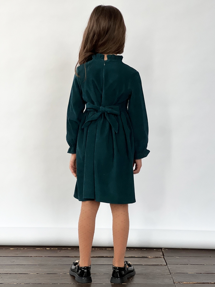 Платье для девочки нарядное БУШОН ST75, цвет изумрудный